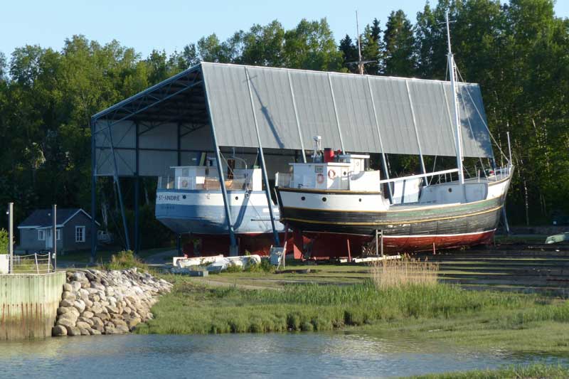 St-Joseph-de-la-Rive : goélettes du Musée
maritime